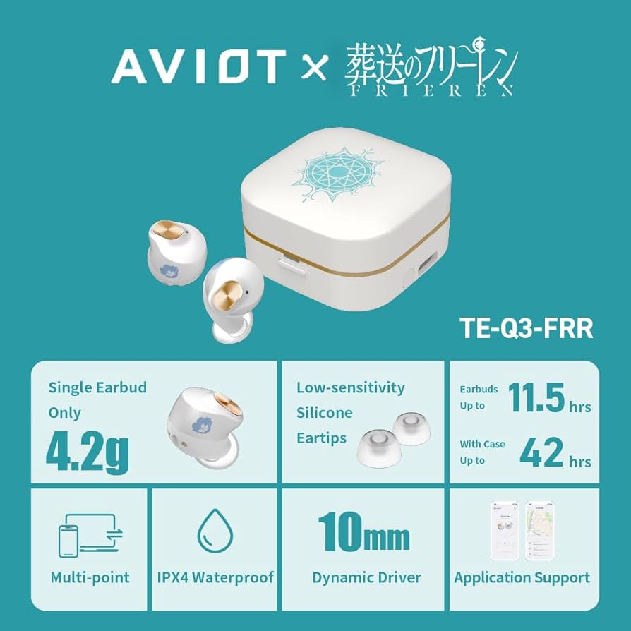 葬送のフリーレン×AVIOT ワイヤレスイヤホン TE-Q3-FRR AVIOT TE-Q3-FRR｜『葬送のフリーレン』コラボ完全ワイヤレス